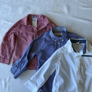 **SOLD Bundle lot of three button-up shirts, size 2